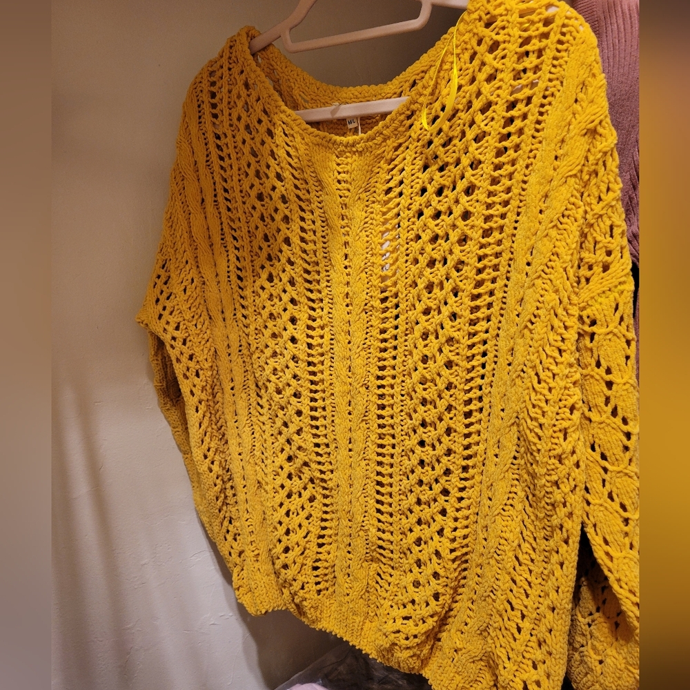 Miracle Bright Yellow Women's Knit Sweater